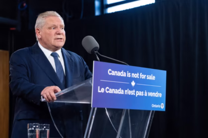 Ontario Premier Doug Ford speaking at a press conference | PGN Business Insider