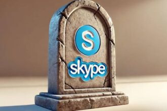 Logotipo de Skype, que simboliza el cierre de la aplicación después de 20 años.