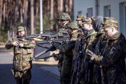 German drill instructor at a firing range | Germany defence spending | PGN Business Insider