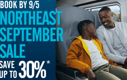 Amtrak Offers Up to 30% Off Northeast Routes in September