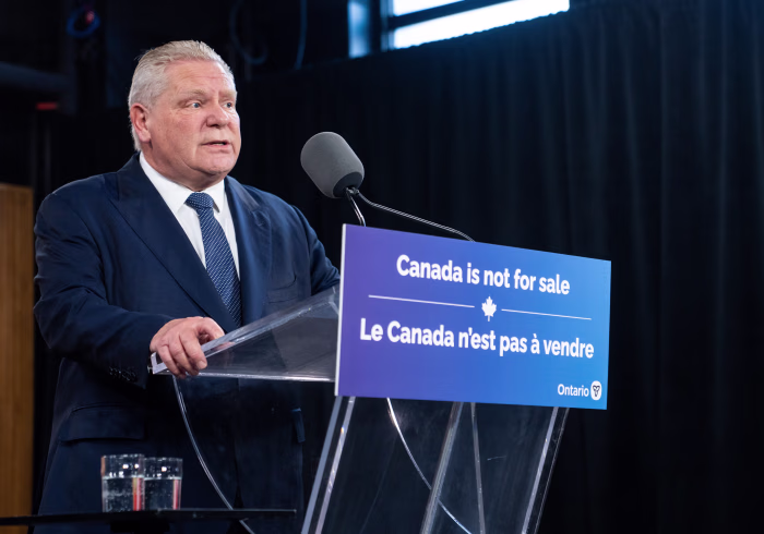 Le premier ministre de l'Ontario, Doug Ford, lors d'une conférence de presse | PGN Business Insider