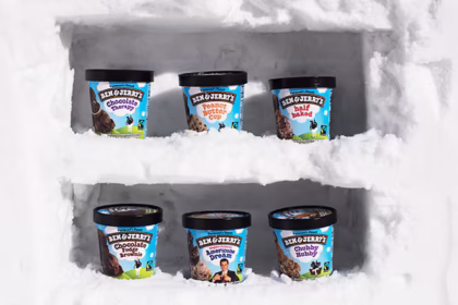 Ben & Jerry's ice cream tubs in a store freezer | Ben & Jerry's activism | PGN Business Insider