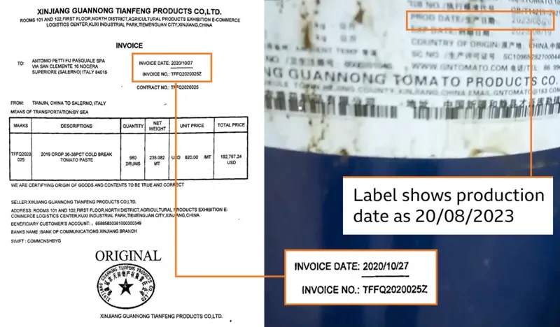 Petti claimed to have stopped buying tomatoes from Xinjiang Guannong in October 2020.