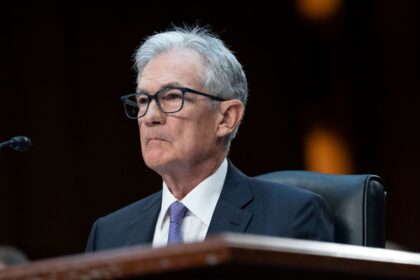 Federal Reserve Chair Jerome Powell testifying before Congress about inflation and interest rates.