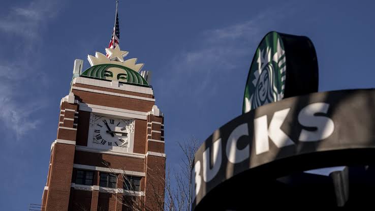 Starbucks corporate office in Seattle, Washington, symbolizing restructuring efforts. | Starbucks layoffs