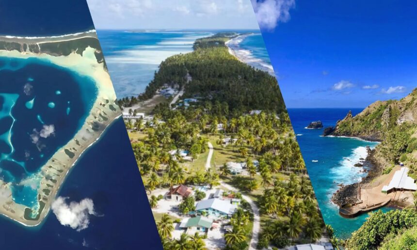 Multiple Aerial shot of the Cook Islands, symbolizing the nation’s remote location and resource wealth. | Cook Islands China Deals