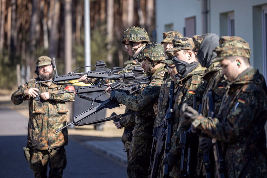 German drill instructor at a firing range | Germany defence spending | PGN Business Insider