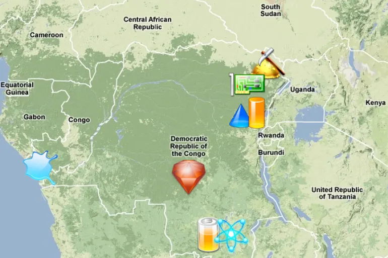 Map of DR Congo's mineral resources. | US-Congo mineral deal