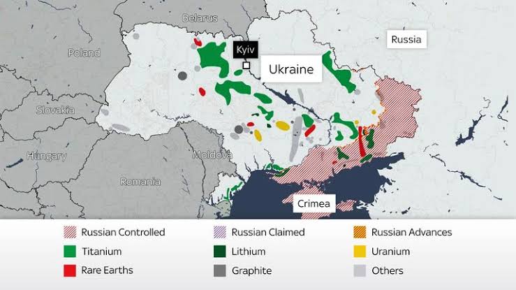 Ukraine holds 5% of global critical raw materials, including graphite, lithium, and rare earths. | US-Ukraine minerals deal (Source: Ukrainian Geological Survey)