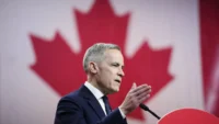 Mark Carney delivers his acceptance speech as Canada's next prime minister, emphasizing resistance to US policies.