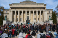 Protesters at Columbia University | Columbia funding cut