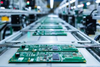 Un technicien inspecte une plaquette de semi-conducteur dans une usine de fabrication de puces. | Exemption tarifaire pour les semi-conducteurs en Chine | PGN Business Insider | pottersgallerynigeria.org