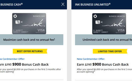 Chase Ink Business Cash and Unlimited Cards Now Offer 90,000-Point Bonus