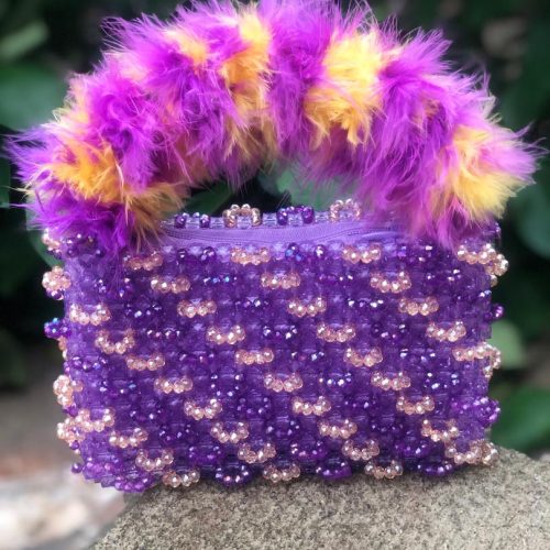 African Handmade Bead Bag